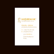 Vizitka pro realitní kancelář Hornik